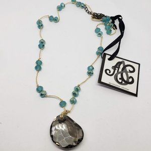 NWT Genuine Stone beaded necklace by ACJ